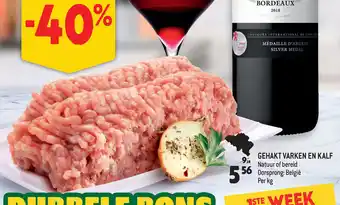 Gehakt Varken en Kalf Natuur of Bereid