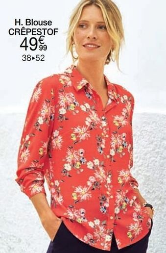 Damart Blouse crêpestof aanbieding