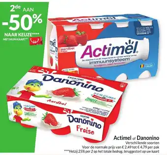 Intermarché Actimel of Danonino Verschillende soorten aanbieding