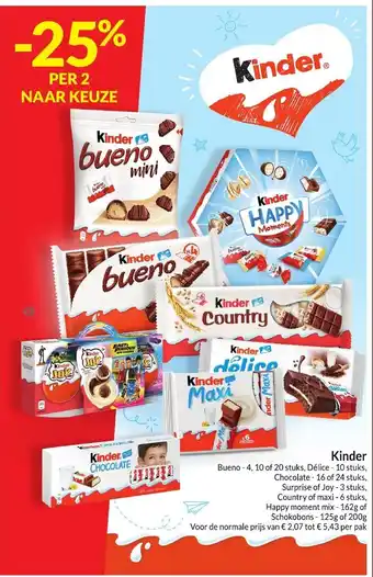 Intermarché Kinder Verschillende soorten aanbieding