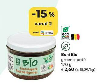 Bio Planet Boni bio groentepaté aanbieding