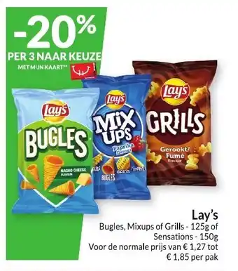 Intermarché Lay's Bugles, Mixups of Grills - 125g aanbieding