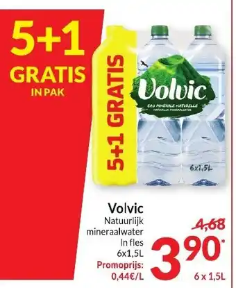 Intermarché Volvic Natuurlijk mineraalwater 6x1,5L aanbieding