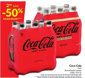 Intermarché Coca-Cola Zero Sugar 6x1,5L aanbieding