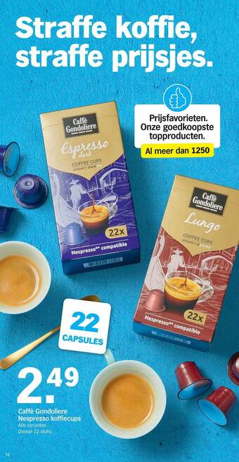 Albert Heijn Caffe Gondoliere Nespresso Koffiecups aanbieding