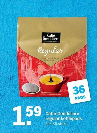 Albert Heijn Caffe Gondoliere Regular Koffiepads aanbieding
