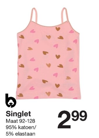 Zeeman Singlet Maat 92-128 aanbieding