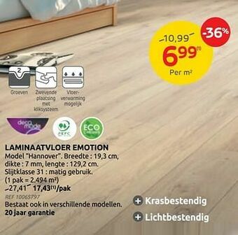 Brico Laminaatvloer emotion aanbieding