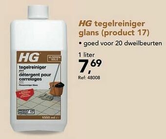 Hubo Hg tegelreiniger glans product 17 aanbieding