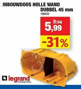 Hubo Inbouwdoos holle wand dubbel aanbieding