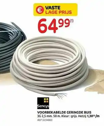Brico Voorbekabelde geringde buis aanbieding
