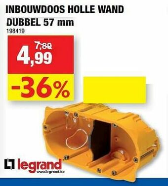 Hubo Inbouwdoos holle wand dubbel aanbieding