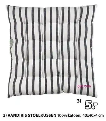 Jysk Vandiris stoelkussen 40x40x4cm aanbieding