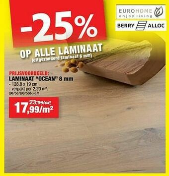 Hubo Laminaat ocean aanbieding