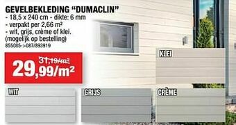 Hubo Gevelbekleding dumaclin aanbieding