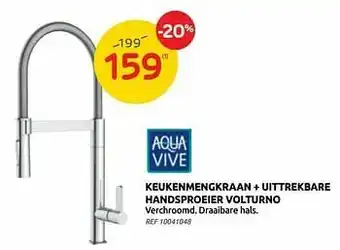 Brico Keukenmengkraan + uittrekbare handsproeier volturno aanbieding