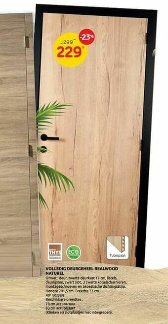 Brico Volledig deurgeheel realwood naturel aanbieding
