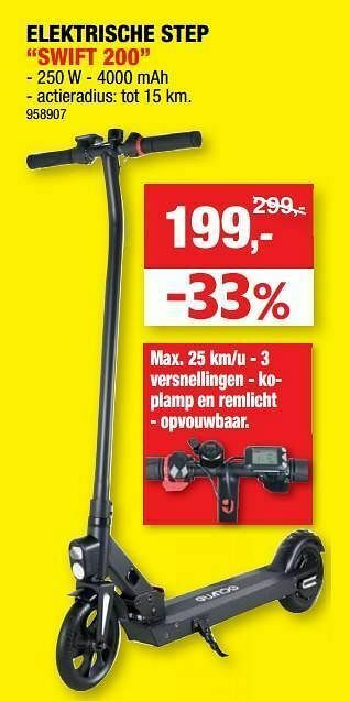 Hubo Guardo elektrische step swift 200 aanbieding