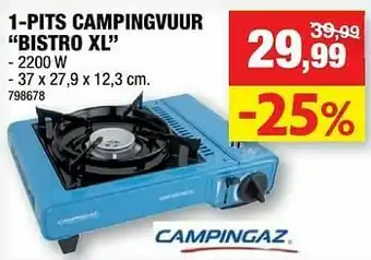 Hubo 1-pits campingvuur bistro xl aanbieding