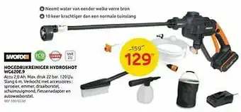 Worx hogedrukreiniger hydroshot wg620e.9