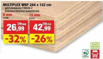 Hubo Multiplex wbp aanbieding