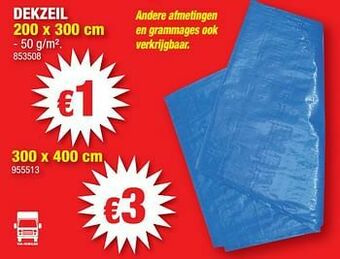 Hubo Dekzeil aanbieding