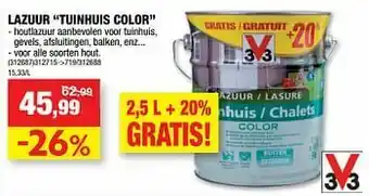 Hubo Lazuur tuinhuis color aanbieding