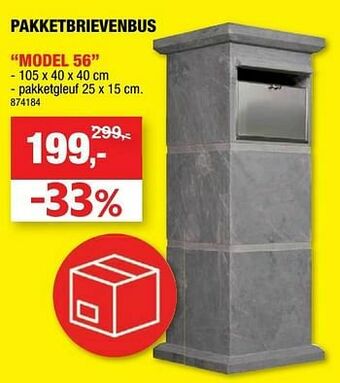 Hubo Pakketbrievenbus model 56 aanbieding