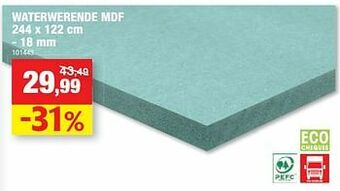 Hubo Waterwerende mdf aanbieding
