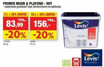 Hubo Primer muur + plafond - wit aanbieding