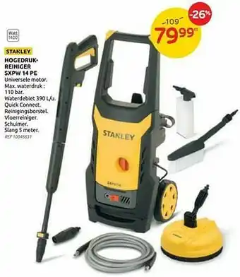 Brico Stanley hogedrukreiniger sxpw 14 pe aanbieding