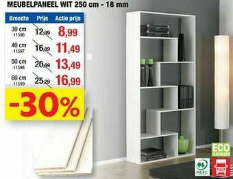 Hubo Meubelpaneel wit aanbieding