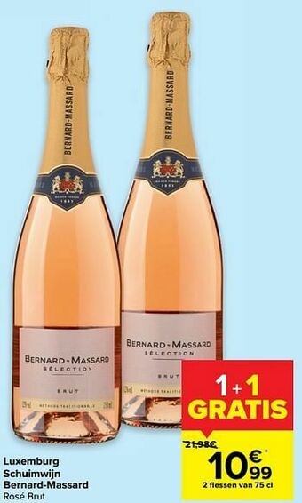 Carrefour Luxemburg schuimwijn bernard-massard rosé brut aanbieding