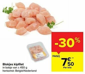Carrefour Market Blokjes kipfilet aanbieding