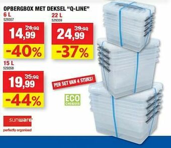 Hubo Opbergbox met deksel q-line aanbieding