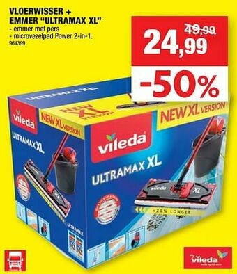 Vloerwisser + emmer ultramax xl