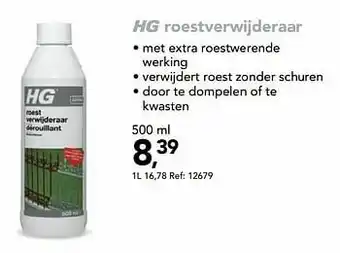 Hubo Hg roestverwijderaar aanbieding