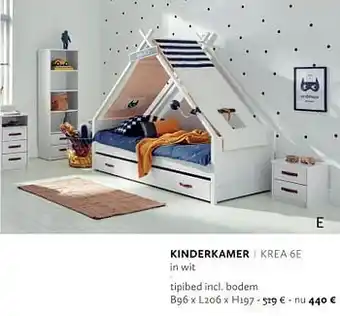 Kinderkamer tipibed incl. bodem b96xl206xh197