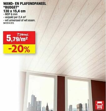 Hubo Wand- en plafondpaneel budget aanbieding