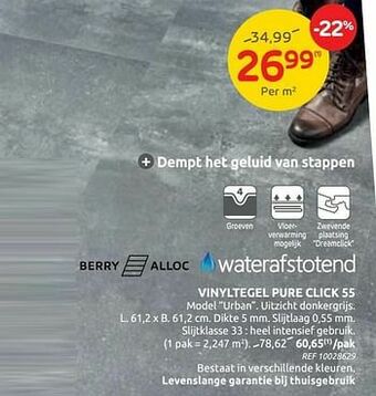 Brico Vinyltegel pure click 55 aanbieding