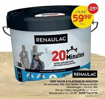 Brico Verf muur + plafond 20 minuten aanbieding