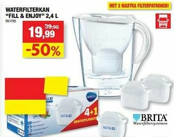 Hubo Waterfilterkan fill + enjoy aanbieding