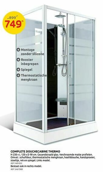 Brico Complete douchecabine thermo aanbieding
