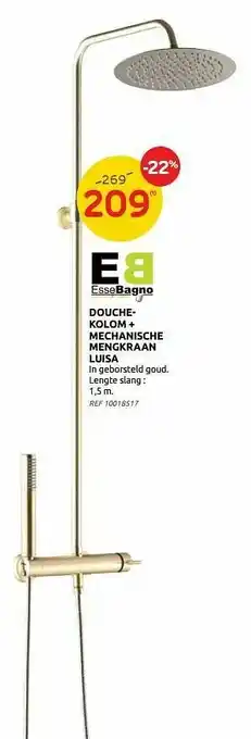 Brico Douchekolom + mechanische mengkraan luisa aanbieding