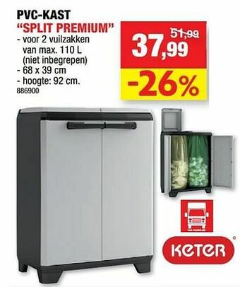 Hubo Pvc-kast split premium aanbieding