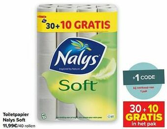 Carrefour Toiletpapier nalys soft aanbieding