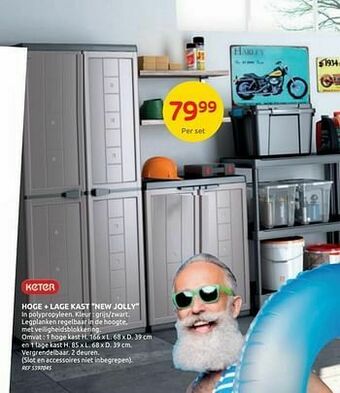 Brico Hoge + lage kast new jolly aanbieding