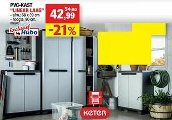 Hubo Pvc-kast linear laag aanbieding