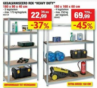 Hubo Gegalvaniseerd rek heavy duty aanbieding
