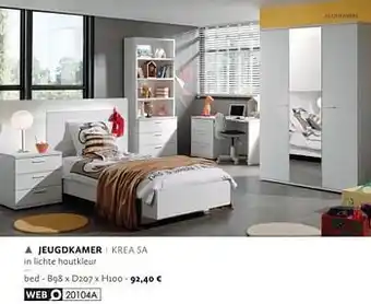 Krea Jeugdkamer bed b98xd207xh100 aanbieding